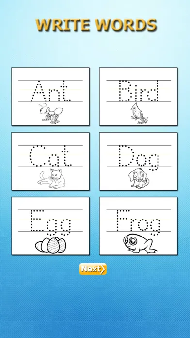 Write English Words HD: Learn to write from A-Z and number from 1-10, free games for children Screenshots