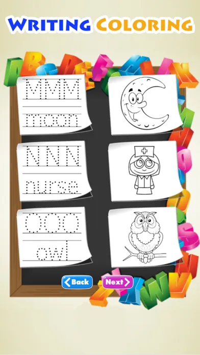 Writing Words, Letters A to Z and Coloring Book スクリーンショット