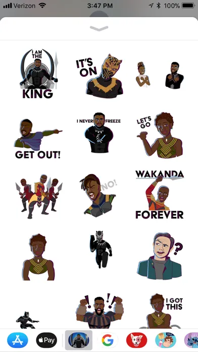 Ảnh chụp màn hình của Marvel Stickers: Black Panther