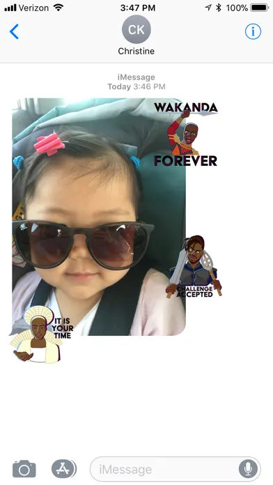 Ảnh chụp màn hình của Marvel Stickers: Black Panther
