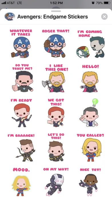 Avengers: Endgame Stickers应用截图