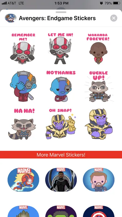 Avengers: Endgame Stickers应用截图