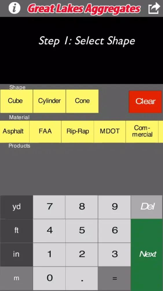 Screenshot di Material Calculator Estimator