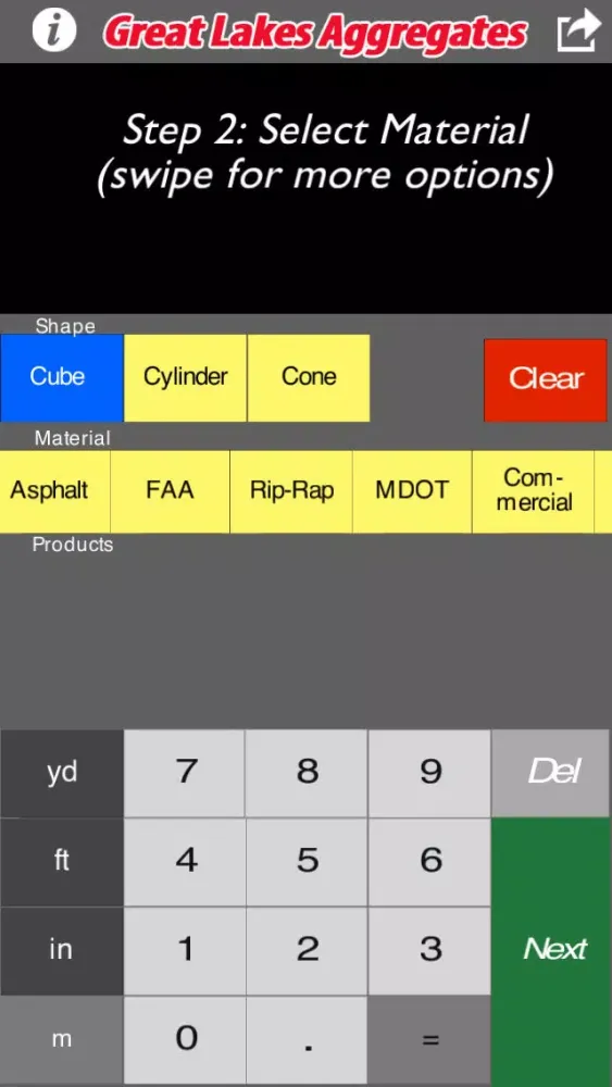 Screenshot di Material Calculator Estimator