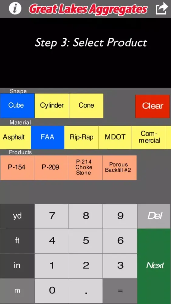 Screenshot di Material Calculator Estimator