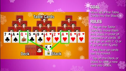 Screenshot di Christmas Tri-Peaks Solitaire