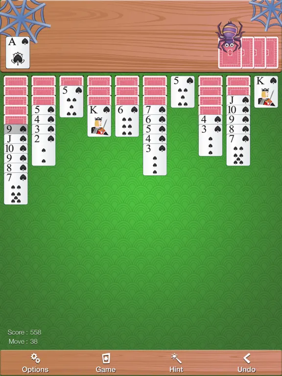 Relaxed Spider Solitaire iPad 應用截圖