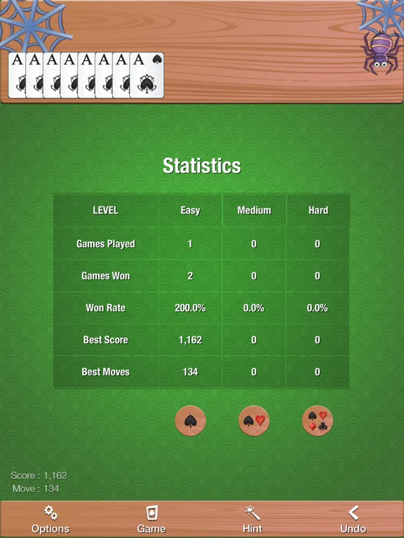 Relaxed Spider Solitaire iPad 應用截圖