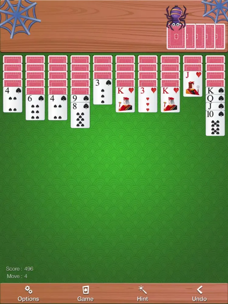 Relaxed Spider Solitaire Pro iPad  Screenshots