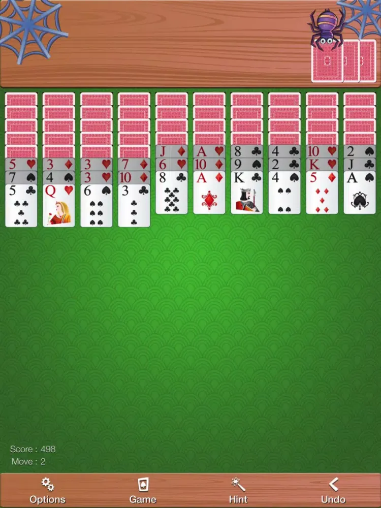 Relaxed Spider Solitaire Pro iPad  Screenshots