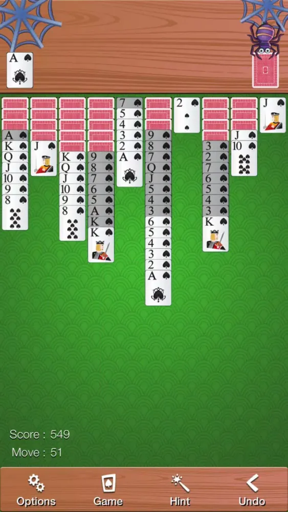 Relaxed Spider Solitaire Pro Screenshots
