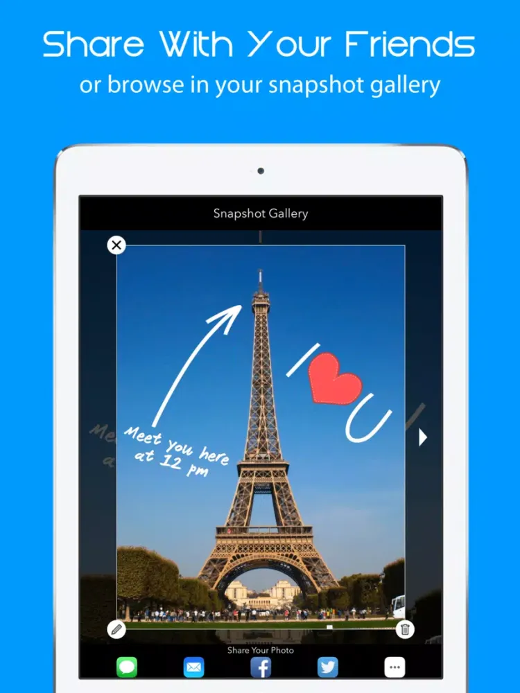 Snapshot Cam - Draw on Pictures & Add Text to Photos iPad  스크린샷