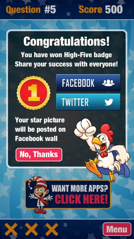 Hero Quiz. Ekran Görüntüleri