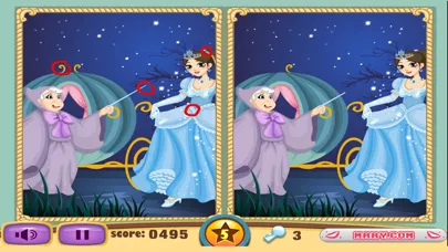 Cinderella Find the Differences - Fairy tale puzzle game for kids who love princess Cinderella Screenshots