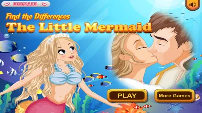 تصاویر Little Mermaid - Find the differences game for kids