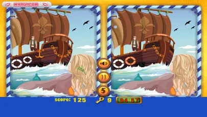 تصاویر Little Mermaid - Find the differences game for kids