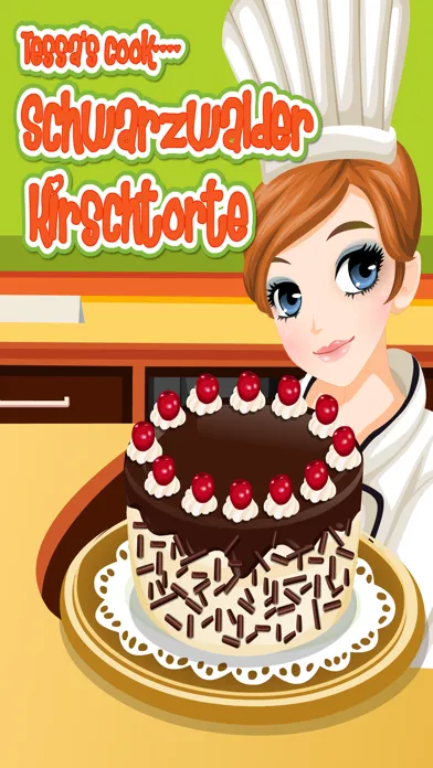 ภาพหน้าจอของ Tessa’s Schwarzwälder Kirschtorte – learn how to bake your Schwarzwälder Kirschtorte in this cooking game for kids