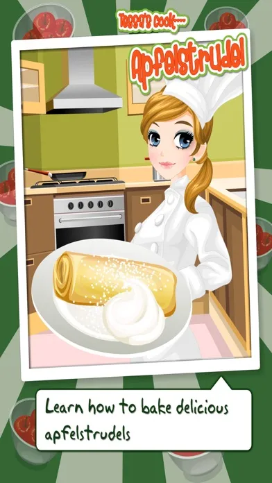 Tessa’s cooking apple strudel – learn how to bake your Apple Strudel in this cooking game for kids スクリーンショット