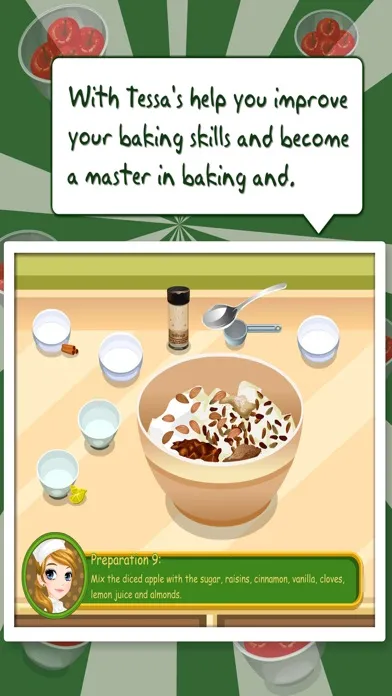 Tessa’s cooking apple strudel – learn how to bake your Apple Strudel in this cooking game for kids スクリーンショット