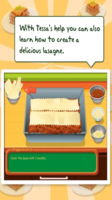 Скриншоты Tessa’s Cooking Lasagne– learn how to bake your Lasagne in this cooking game for kids