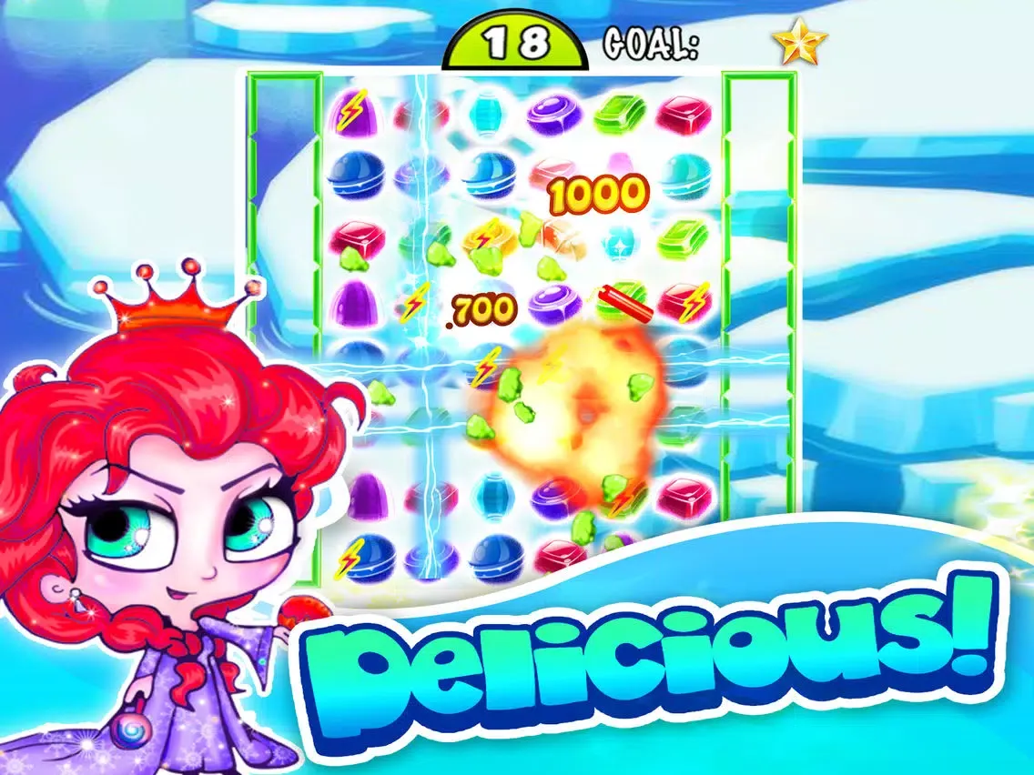 ``` Frozen Ice Queen Match-3``` - fun candy puzzle game for jewel mania'cs free iPad  Screenshots