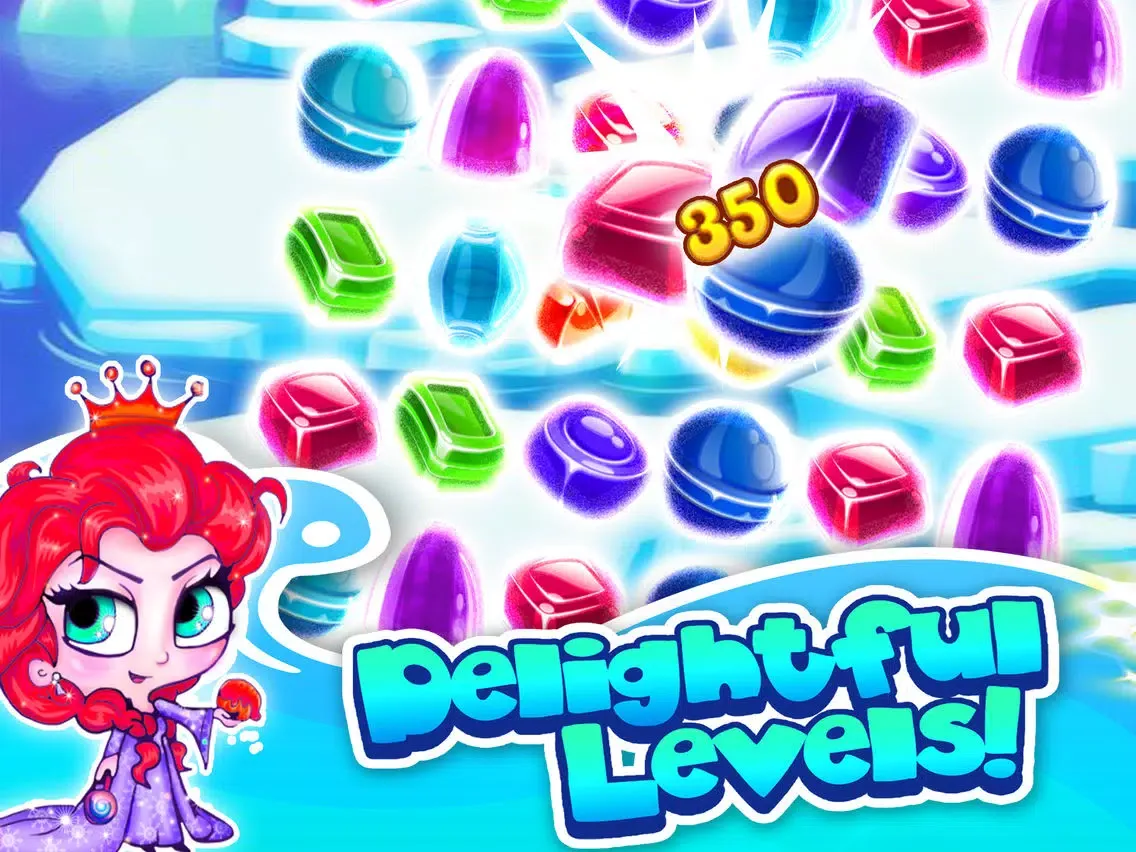 ``` Frozen Ice Queen Match-3``` - fun candy puzzle game for jewel mania'cs free iPad  Screenshots