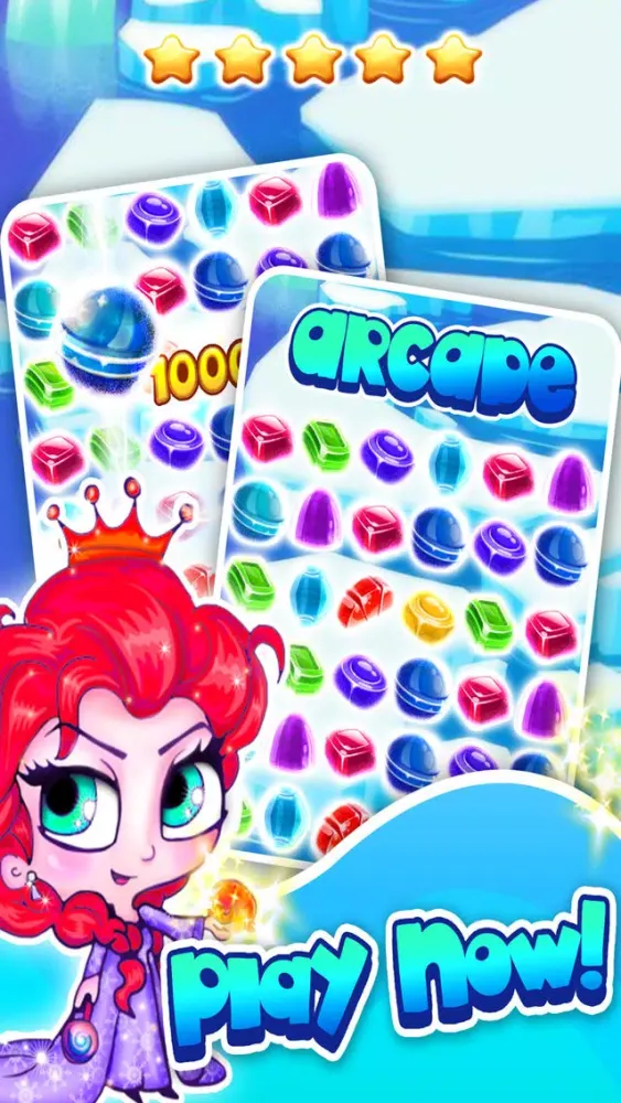 ``` Frozen Ice Queen Match-3``` - fun candy puzzle game for jewel mania'cs free Screenshots
