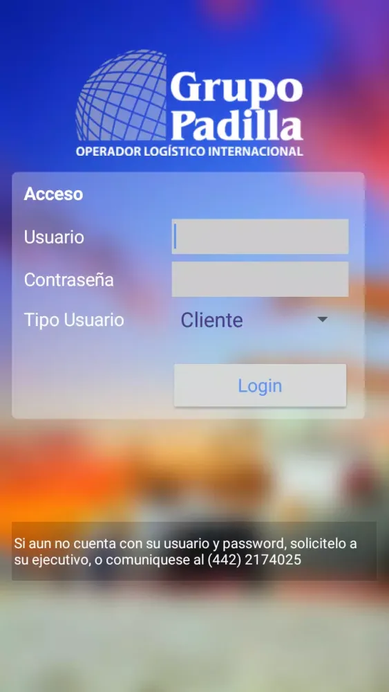 Screenshot di Tracking Grupo Padilla