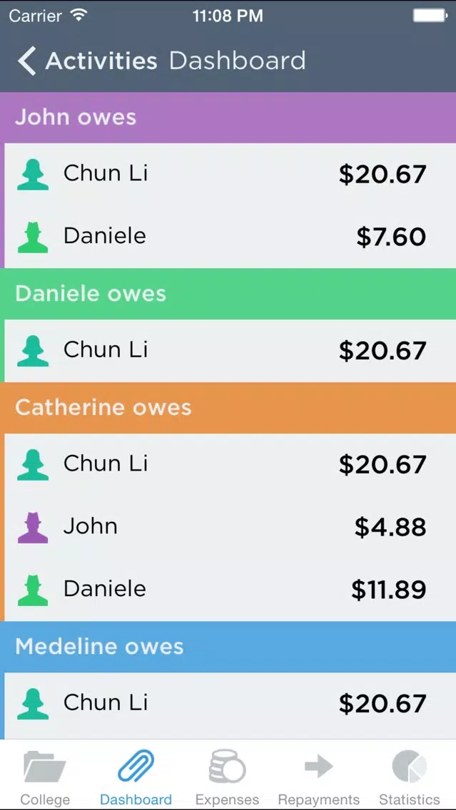 iSpent - Easy Split Expenses سکرین شاٹس
