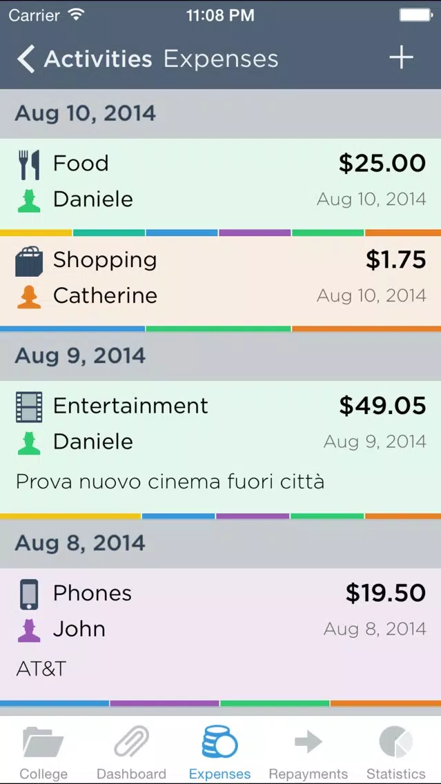 iSpent - Easy Split Expenses سکرین شاٹس