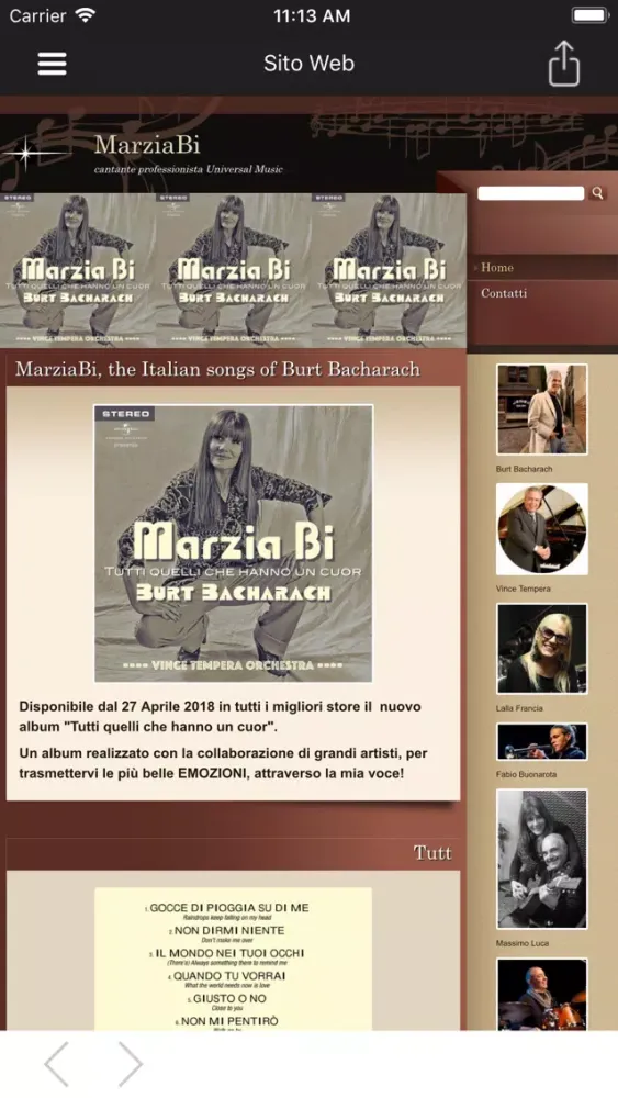 Tangkapan layar MarziaBi