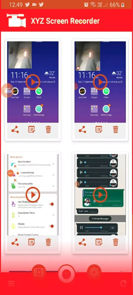 Video screen recorder MP4 Screenshots