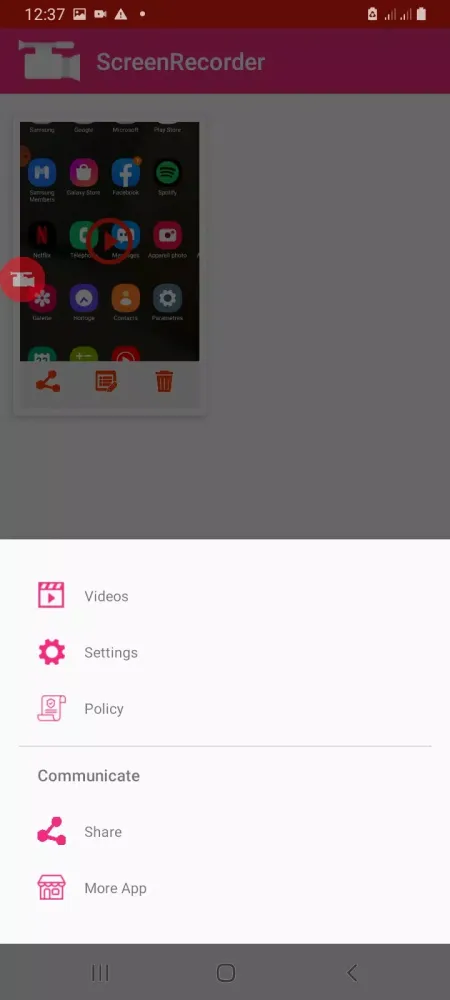 Video screen recorder MP4 Screenshots