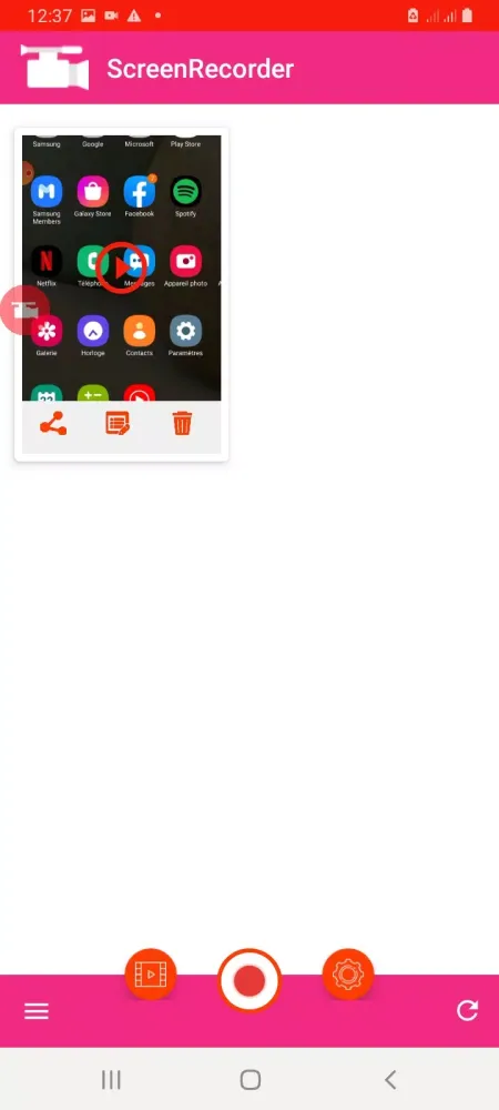 Video screen recorder MP4 Screenshots