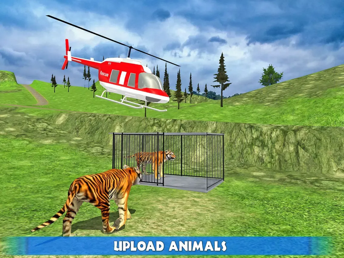 Capturas de tela do Helicopter Rescue Animal Transport iPad 