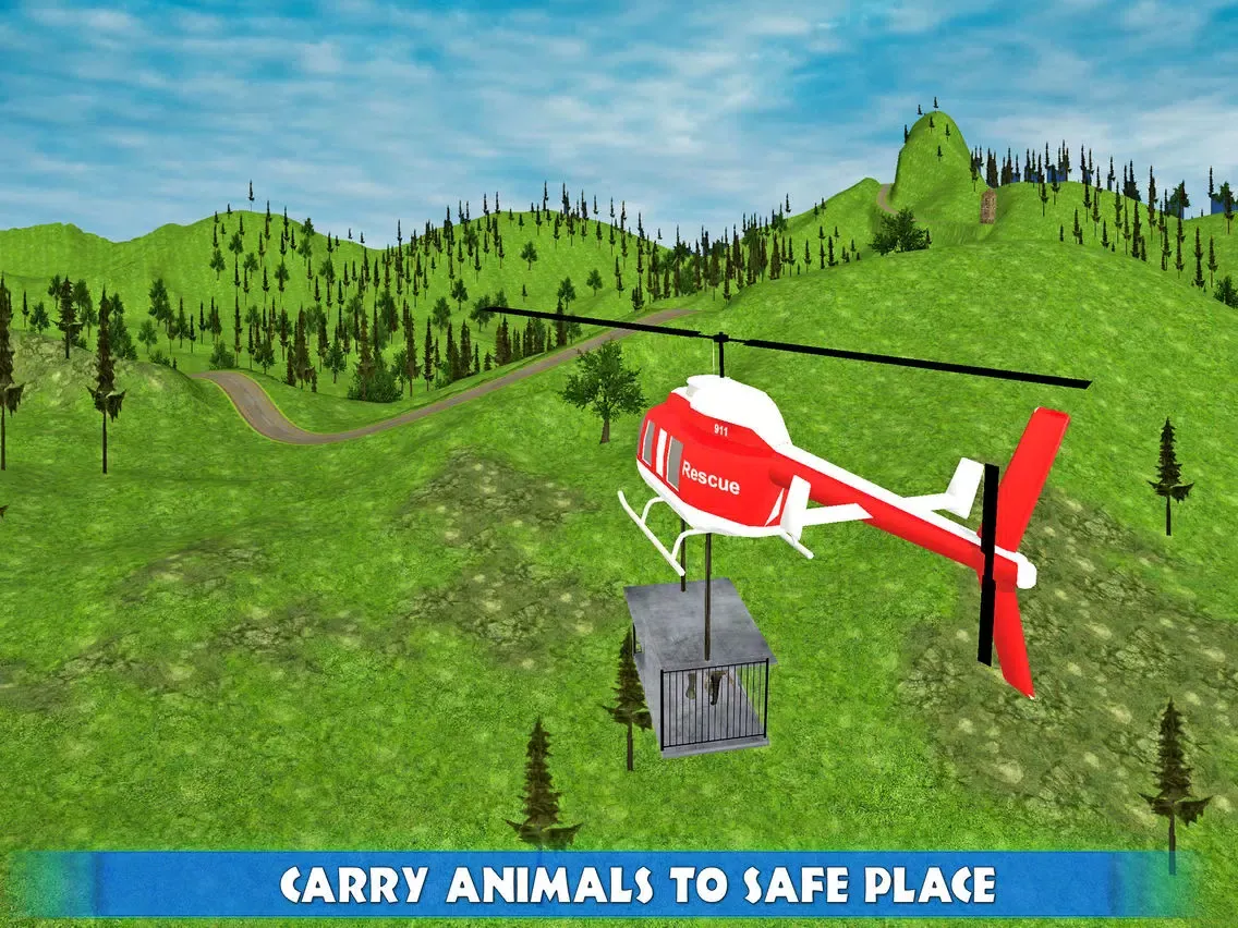 Capturas de tela do Helicopter Rescue Animal Transport iPad 