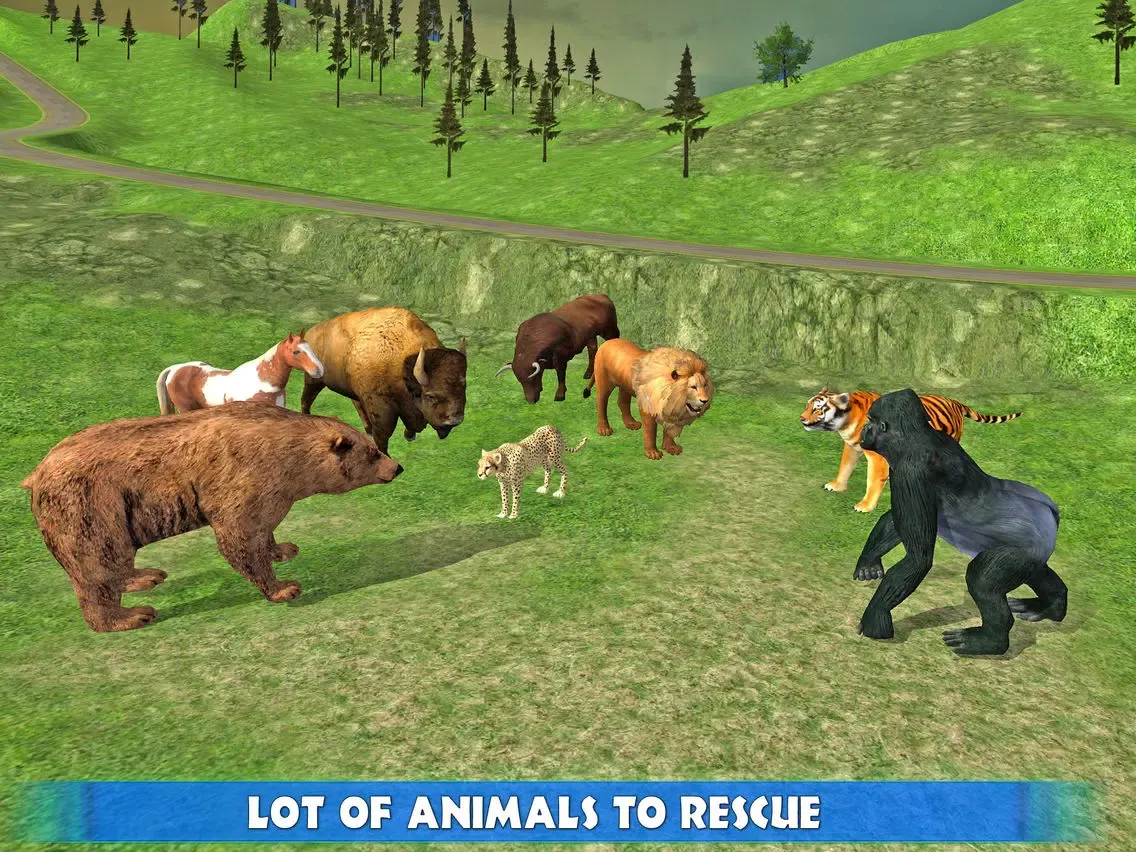 Capturas de tela do Helicopter Rescue Animal Transport iPad 