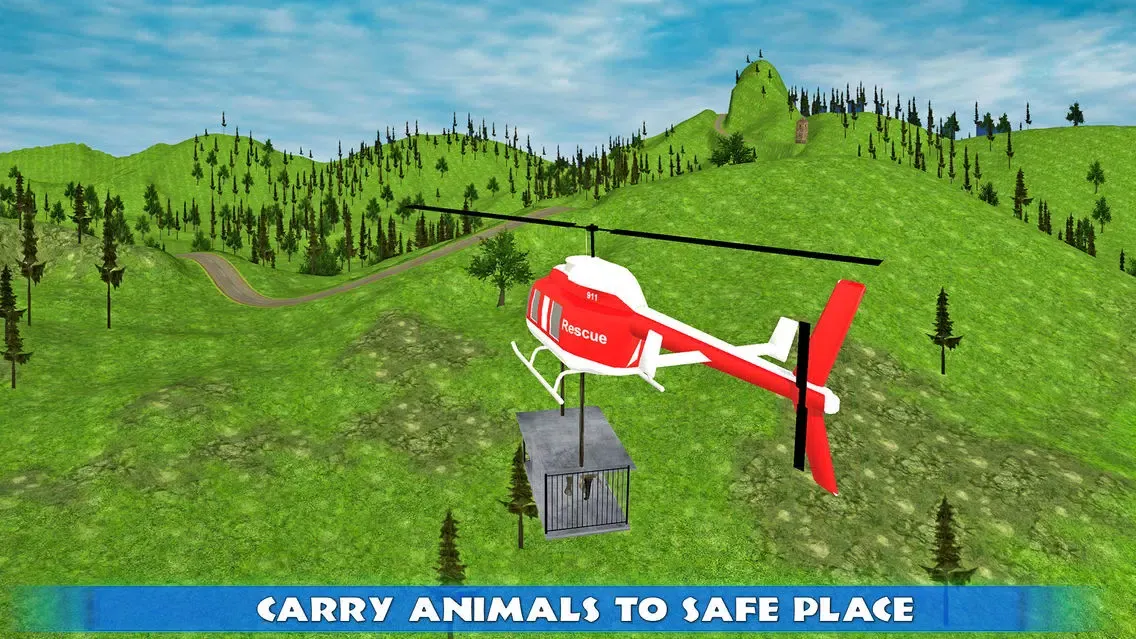 Capturas de tela do Helicopter Rescue Animal Transport