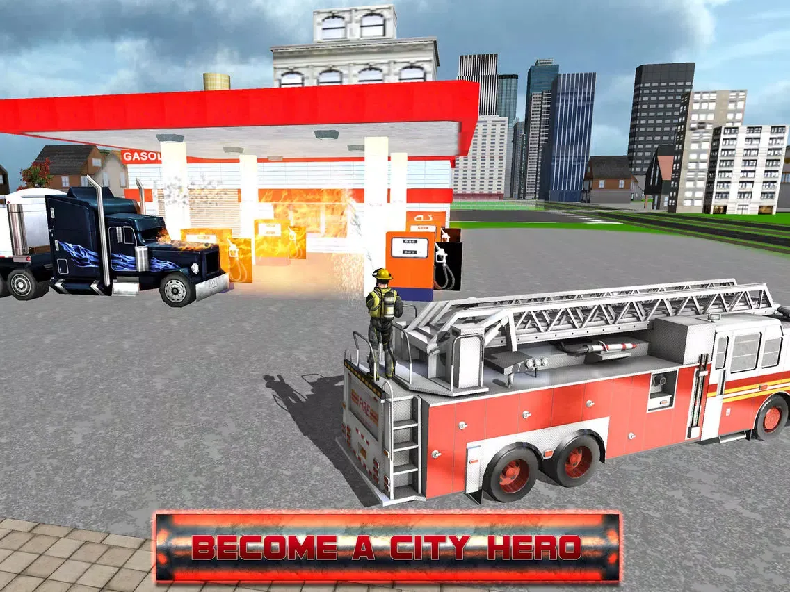 Fire Fighter Emergency Truck Simulator 3D iPad  Screenshots
