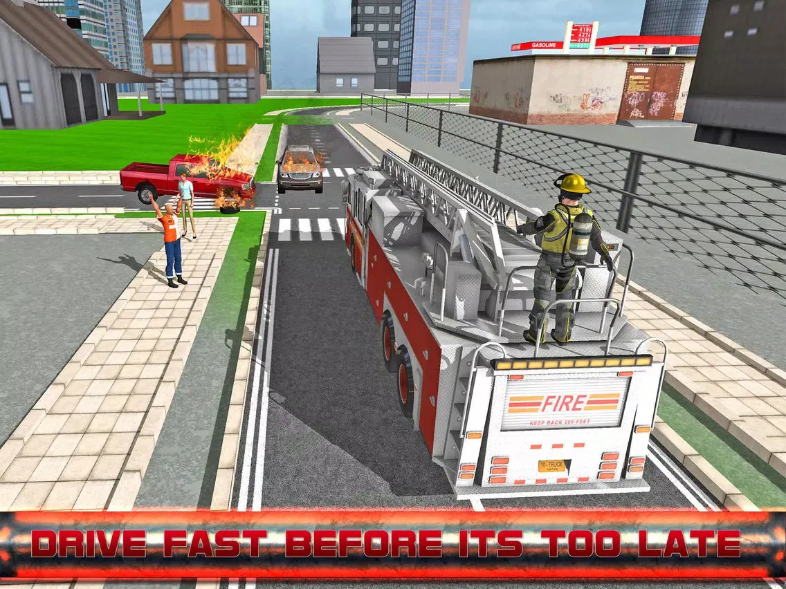 Fire Fighter Emergency Truck Simulator 3D iPad  Screenshots
