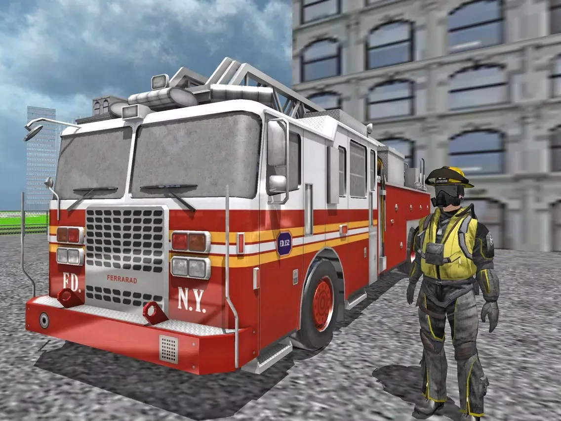 Fire Fighter Emergency Truck Simulator 3D iPad  Screenshots