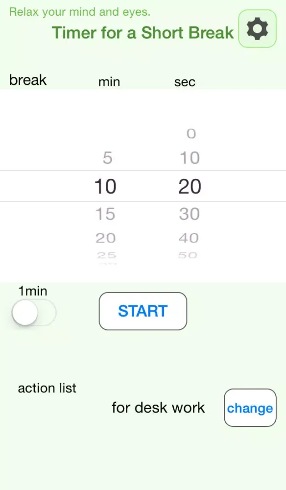 Timer for a Short Break - Relax your mind and eyes. Screenshots