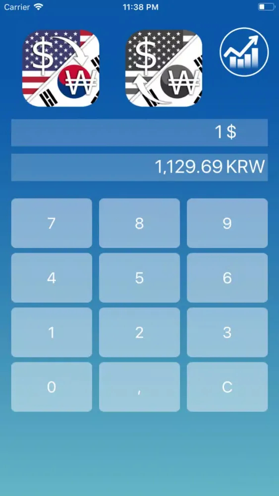 US Dollar Korean Won converter Screenshots