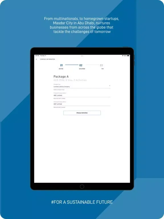 Masdar City Freezone iPad  স্ক্রিনশট