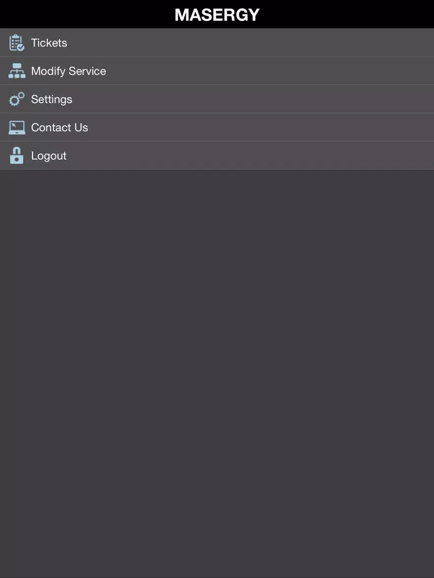 Capturas de tela do Masergy ISC iPad 