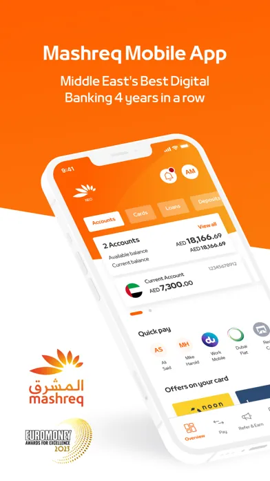 Capturas de tela do Mashreq UAE
