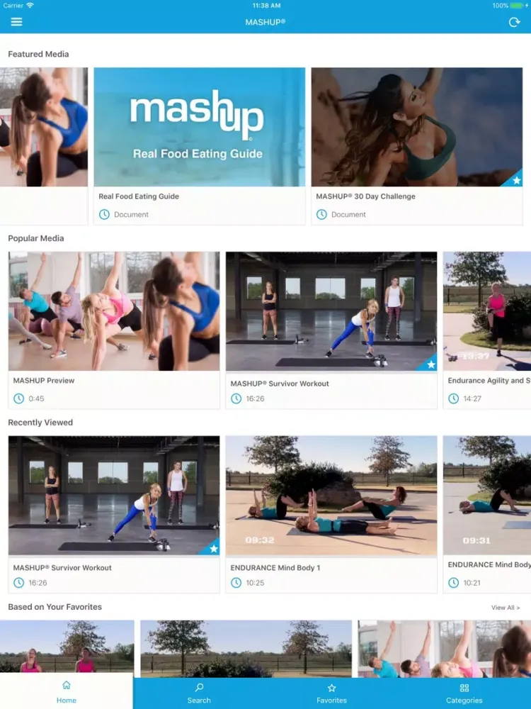 Capturas de tela do MASHUP® iPad 