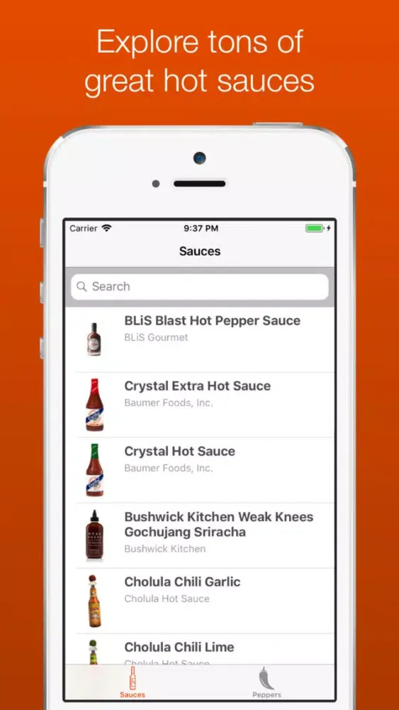 The Hot Sauce App Screenshots