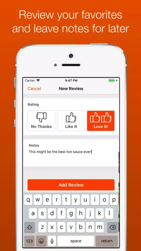 The Hot Sauce App Screenshots