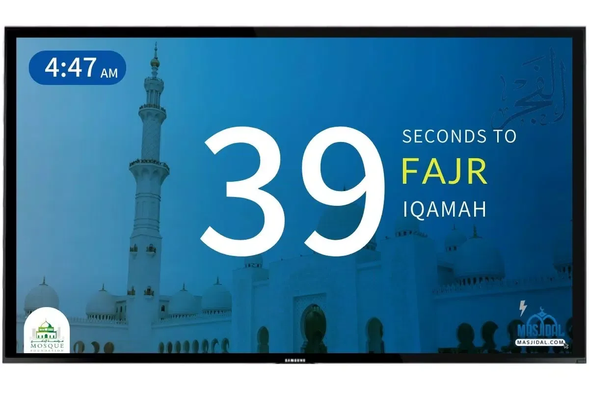 Ảnh chụp màn hình của Al-Iqamah (Masjid Signage)